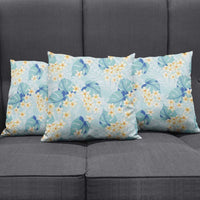 Pastel Cyan Tropical Hawaii Pillow Cover Seamless Monstera Plumeria Hawaiian Pattern LT14 - Polynesian Pride