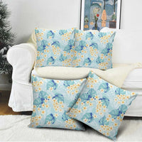 Pastel Cyan Tropical Hawaii Pillow Cover Seamless Monstera Plumeria Hawaiian Pattern LT14 - Polynesian Pride