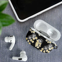 Black Tropical Hawaii AirPods Case Seamless Monstera Plumeria Hawaiian Pattern LT14 - Polynesian Pride