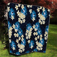 Blue Tropical Hawaii Quilt Seamless Monstera Plumeria Hawaiian Pattern LT14 - Polynesian Pride