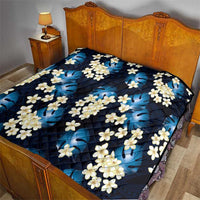 Blue Tropical Hawaii Quilt Seamless Monstera Plumeria Hawaiian Pattern LT14 - Polynesian Pride