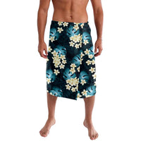 Dark Cyan Tropical Hawaii Lavalava Seamless Monstera Plumeria Hawaiian Pattern LT14 Dark Cyan - Polynesian Pride
