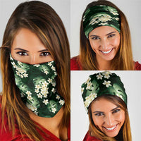 Green Tropical Hawaii Neck Gaiter Seamless Monstera Plumeria Hawaiian Pattern LT14 - Polynesian Pride