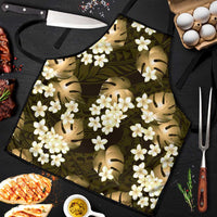 Gold Tropical Hawaii Apron Seamless Monstera Plumeria Hawaiian Pattern LT14 Gold - Polynesian Pride