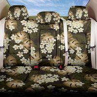 Gold Tropical Hawaii Back Car Seat Cover Seamless Monstera Plumeria Hawaiian Pattern LT14 One Size Gold - Polynesian Pride
