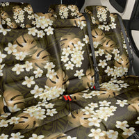 Gold Tropical Hawaii Back Car Seat Cover Seamless Monstera Plumeria Hawaiian Pattern LT14 - Polynesian Pride