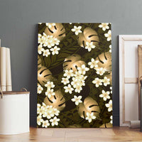 Gold Tropical Hawaii Canvas Wall Art Seamless Monstera Plumeria Hawaiian Pattern LT14 - Polynesian Pride