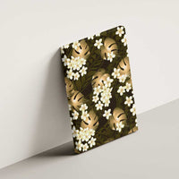 Gold Tropical Hawaii Canvas Wall Art Seamless Monstera Plumeria Hawaiian Pattern LT14 - Polynesian Pride