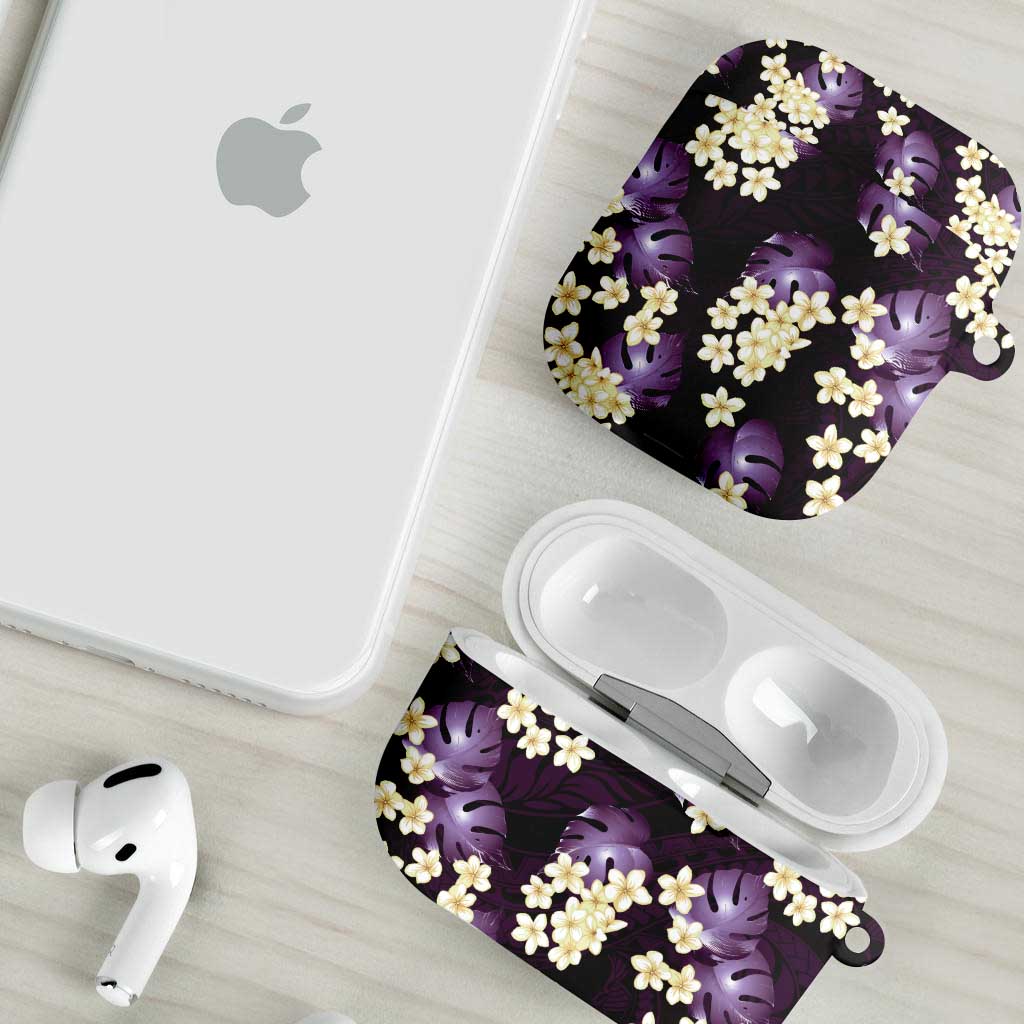 Purple Tropical Hawaii AirPods Case Seamless Monstera Plumeria Hawaiian Pattern LT14 - Polynesian Pride