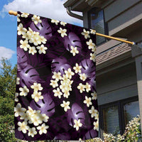 Purple Tropical Hawaii Garden Flag Seamless Monstera Plumeria Hawaiian Pattern LT14 - Polynesian Pride