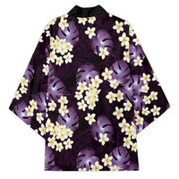 Purple Tropical Hawaii Kimono Seamless Monstera Plumeria Hawaiian Pattern LT14 - Polynesian Pride