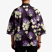 Purple Tropical Hawaii Kimono Seamless Monstera Plumeria Hawaiian Pattern LT14 - Polynesian Pride
