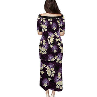 Purple Tropical Hawaii Puletasi Seamless Monstera Plumeria Hawaiian Pattern LT14 - Polynesian Pride
