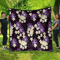Purple Tropical Hawaii Quilt Seamless Monstera Plumeria Hawaiian Pattern LT14 - Polynesian Pride