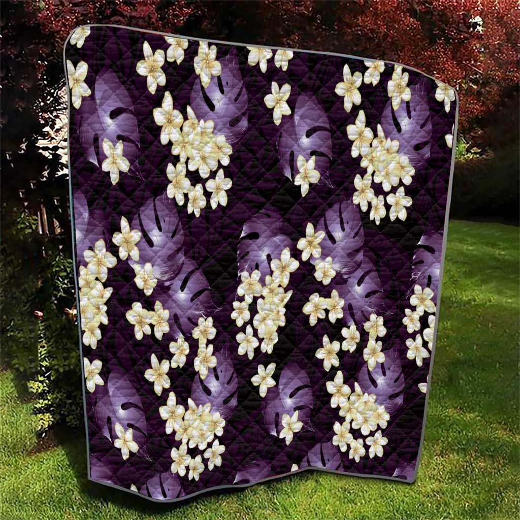 Purple Tropical Hawaii Quilt Seamless Monstera Plumeria Hawaiian Pattern LT14 - Polynesian Pride