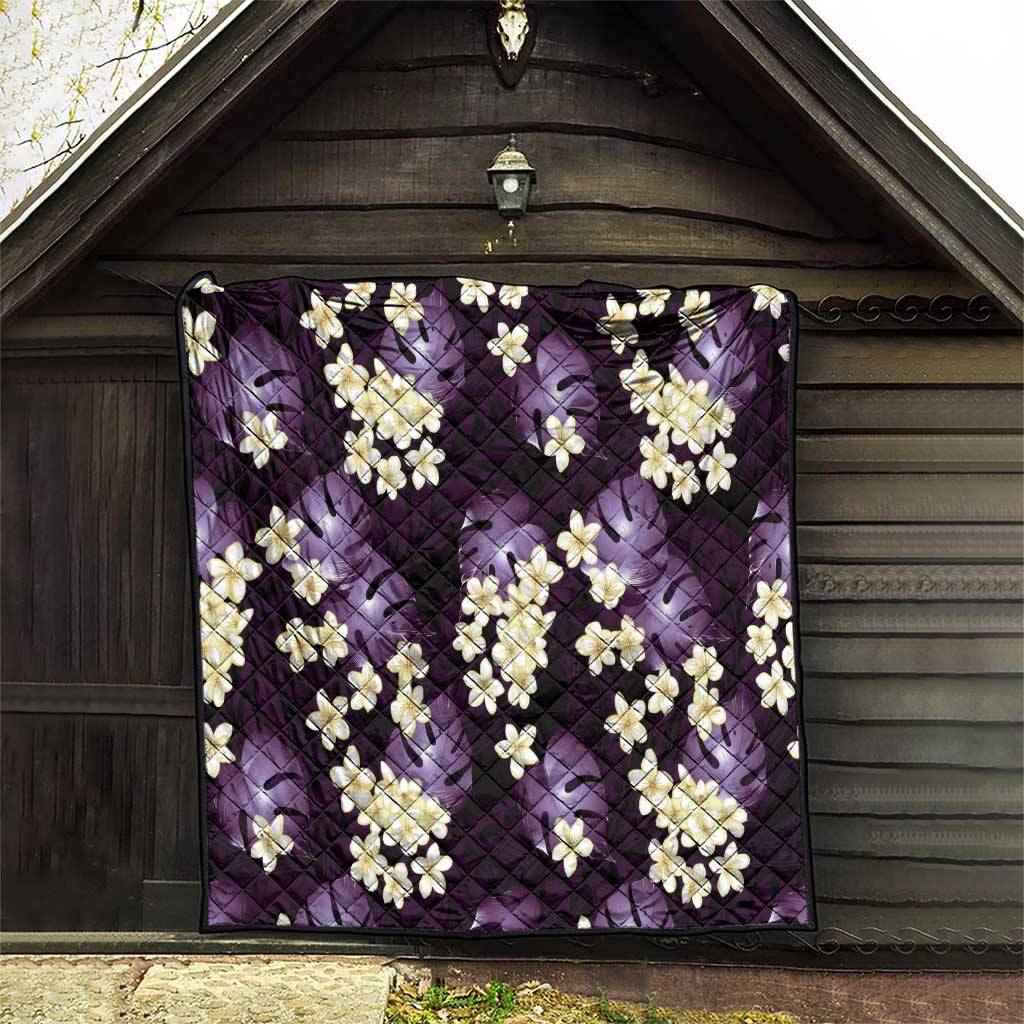 Purple Tropical Hawaii Quilt Seamless Monstera Plumeria Hawaiian Pattern LT14 - Polynesian Pride
