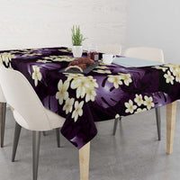 Purple Tropical Hawaii Tablecloth Seamless Monstera Plumeria Hawaiian Pattern LT14 - Polynesian Pride