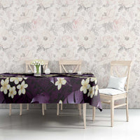 Purple Tropical Hawaii Tablecloth Seamless Monstera Plumeria Hawaiian Pattern LT14 - Polynesian Pride