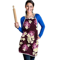 Pink Tropical Hawaii Apron Seamless Monstera Plumeria Hawaiian Pattern LT14 - Polynesian Pride