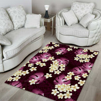 Pink Tropical Hawaii Area Rug Seamless Monstera Plumeria Hawaiian Pattern LT14 - Polynesian Pride