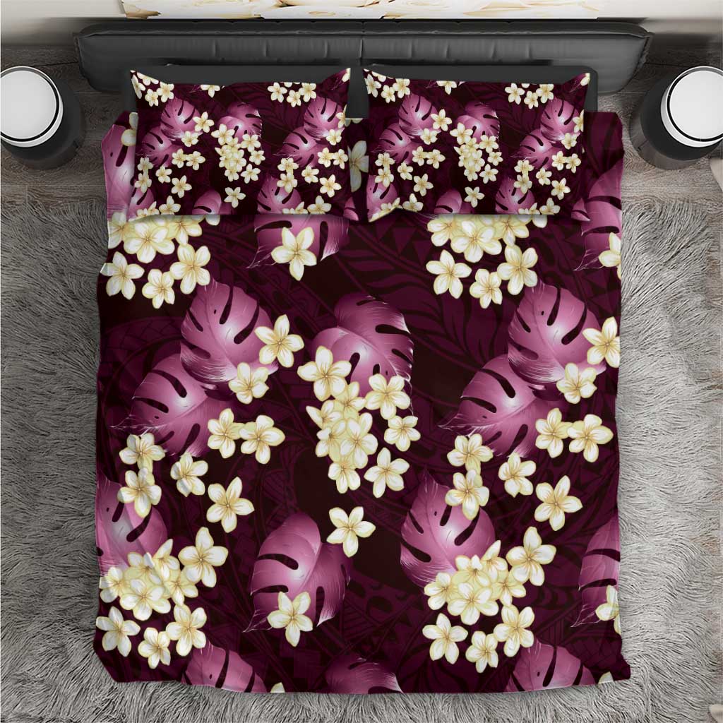 Pink Tropical Hawaii Bedding Set Seamless Monstera Plumeria Hawaiian Pattern LT14 Pink - Polynesian Pride