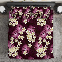 Pink Tropical Hawaii Bedding Set Seamless Monstera Plumeria Hawaiian Pattern LT14 Pink - Polynesian Pride