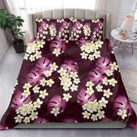 Pink Tropical Hawaii Bedding Set Seamless Monstera Plumeria Hawaiian Pattern LT14 - Polynesian Pride