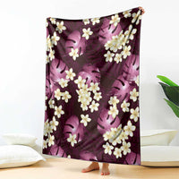 Pink Tropical Hawaii Blanket Seamless Monstera Plumeria Hawaiian Pattern LT14 - Polynesian Pride