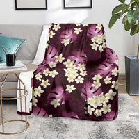 Pink Tropical Hawaii Blanket Seamless Monstera Plumeria Hawaiian Pattern LT14 - Polynesian Pride