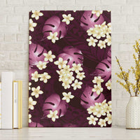 Pink Tropical Hawaii Canvas Wall Art Seamless Monstera Plumeria Hawaiian Pattern LT14 Without Frame Pink - Polynesian Pride