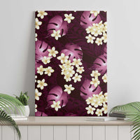 Pink Tropical Hawaii Canvas Wall Art Seamless Monstera Plumeria Hawaiian Pattern LT14 - Polynesian Pride