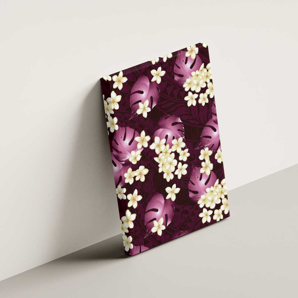 Pink Tropical Hawaii Canvas Wall Art Seamless Monstera Plumeria Hawaiian Pattern LT14 - Polynesian Pride