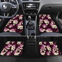 Pink Tropical Hawaii Car Mats Seamless Monstera Plumeria Hawaiian Pattern LT14 Set 4pcs Pink - Polynesian Pride