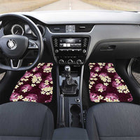 Pink Tropical Hawaii Car Mats Seamless Monstera Plumeria Hawaiian Pattern LT14 Set 2pcs - Front Pink - Polynesian Pride