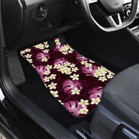 Pink Tropical Hawaii Car Mats Seamless Monstera Plumeria Hawaiian Pattern LT14 - Polynesian Pride