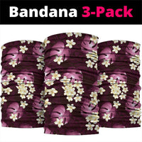 Pink Tropical Hawaii Neck Gaiter Seamless Monstera Plumeria Hawaiian Pattern LT14 package One Size: 25*50cm Pink - Polynesian Pride
