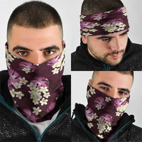 Pink Tropical Hawaii Neck Gaiter Seamless Monstera Plumeria Hawaiian Pattern LT14 - Polynesian Pride