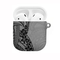 Black Gray Polynesia Tropical Flowers AirPods Case LT14 Gray - Polynesian Pride