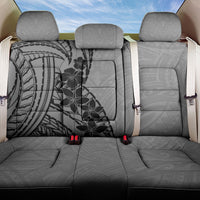 Black Gray Polynesia Tropical Flowers Back Car Seat Cover