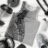 Black Gray Polynesia Tropical Flowers Men Tank Top LT14 - Polynesian Pride