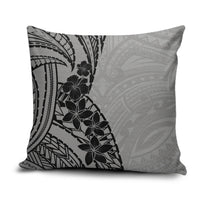 Black Gray Polynesia Tropical Flowers Pillow Cover LT14 Gray - Polynesian Pride