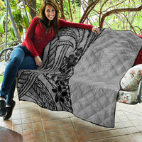 Black Gray Polynesia Tropical Flowers Quilt LT14 - Polynesian Pride