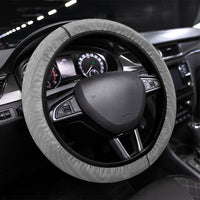Black Gray Polynesia Tropical Flowers Steering Wheel Cover LT14 Universal Fit Gray - Polynesian Pride