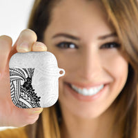 Black White Polynesia Tropical Flowers AirPods Case LT14 - Polynesian Pride