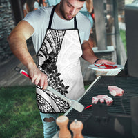 Black White Polynesia Tropical Flowers Apron LT14 - Polynesian Pride