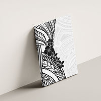 Black White Polynesia Tropical Flowers Canvas Wall Art LT14 - Polynesian Pride