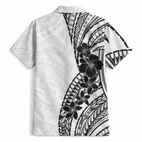 Black White Polynesia Tropical Flowers Hawaiian Shirt LT14 - Polynesian Pride