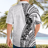 Black White Polynesia Tropical Flowers Hawaiian Shirt LT14 - Polynesian Pride