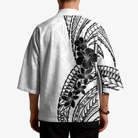 Black White Polynesia Tropical Flowers Kimono LT14 - Polynesian Pride