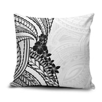 Black White Polynesia Tropical Flowers Pillow Cover LT14 White - Polynesian Pride